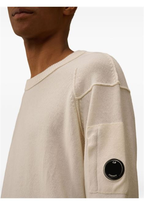 maglione girocollo uomo bianco C.P. COMPANY | RFCMKN707A-110149A103